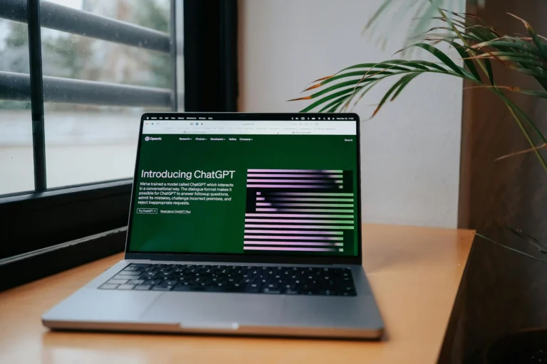 A laptop showing ChatGpt as a tool of AI in Digital Marketing